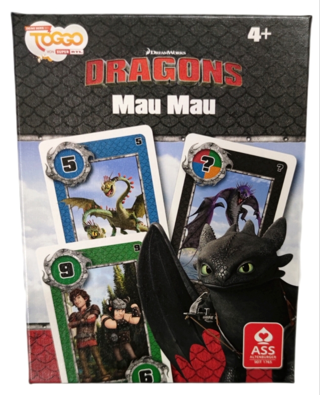Mau Mau Spiel mit den Motiven von Dragons - Die Drachenreiter von Berk